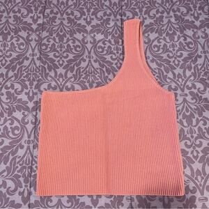 LA Hearts One Shoulder Cropped Tank Top